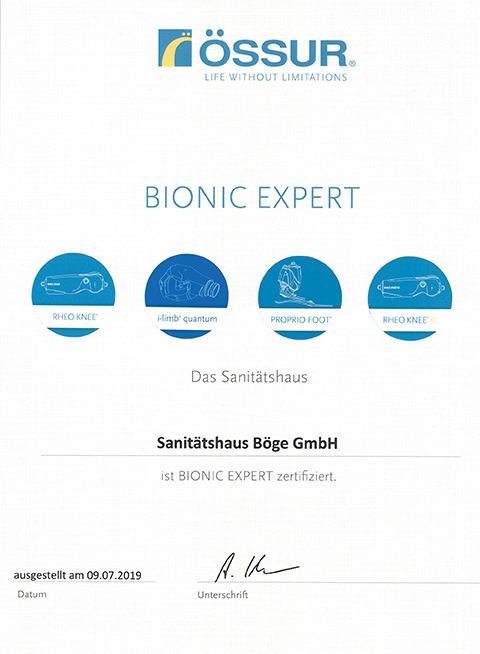 Bionic Expert Zertifikat